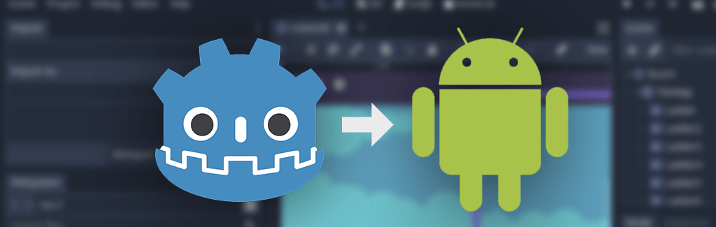 Image that displays Android and godot logo for export