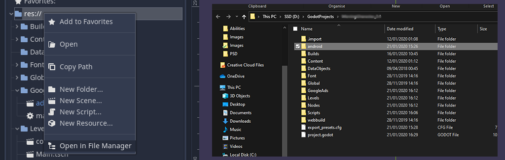 Navigate to project folder