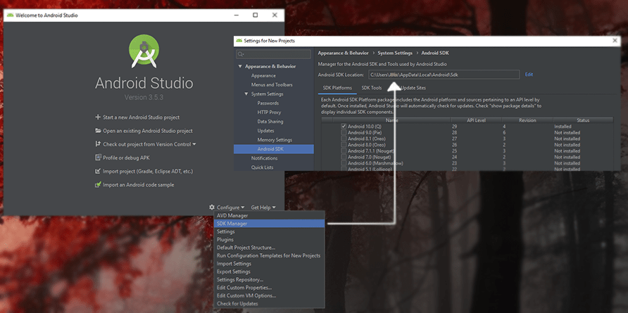 how to export android studio project to android phone